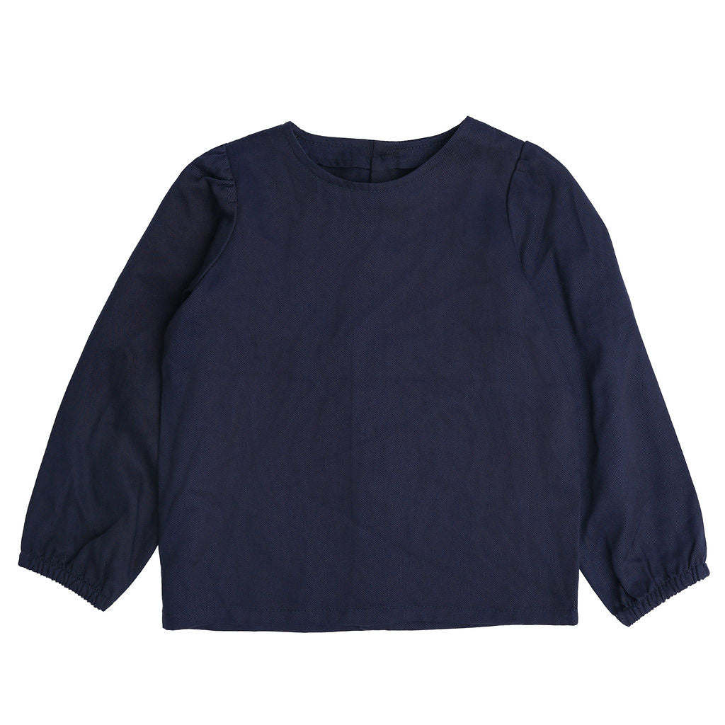 TRIMMED COLLAR BLOUSE