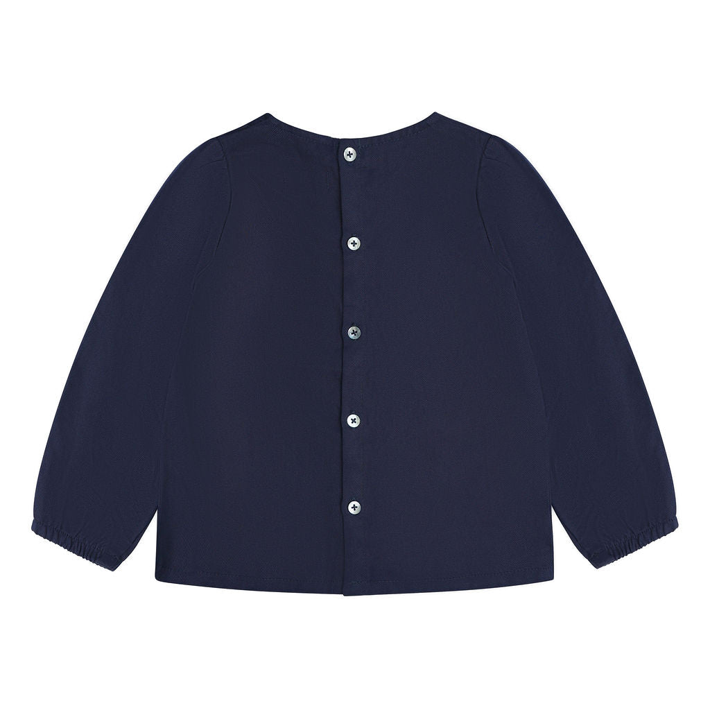 TRIMMED COLLAR BLOUSE