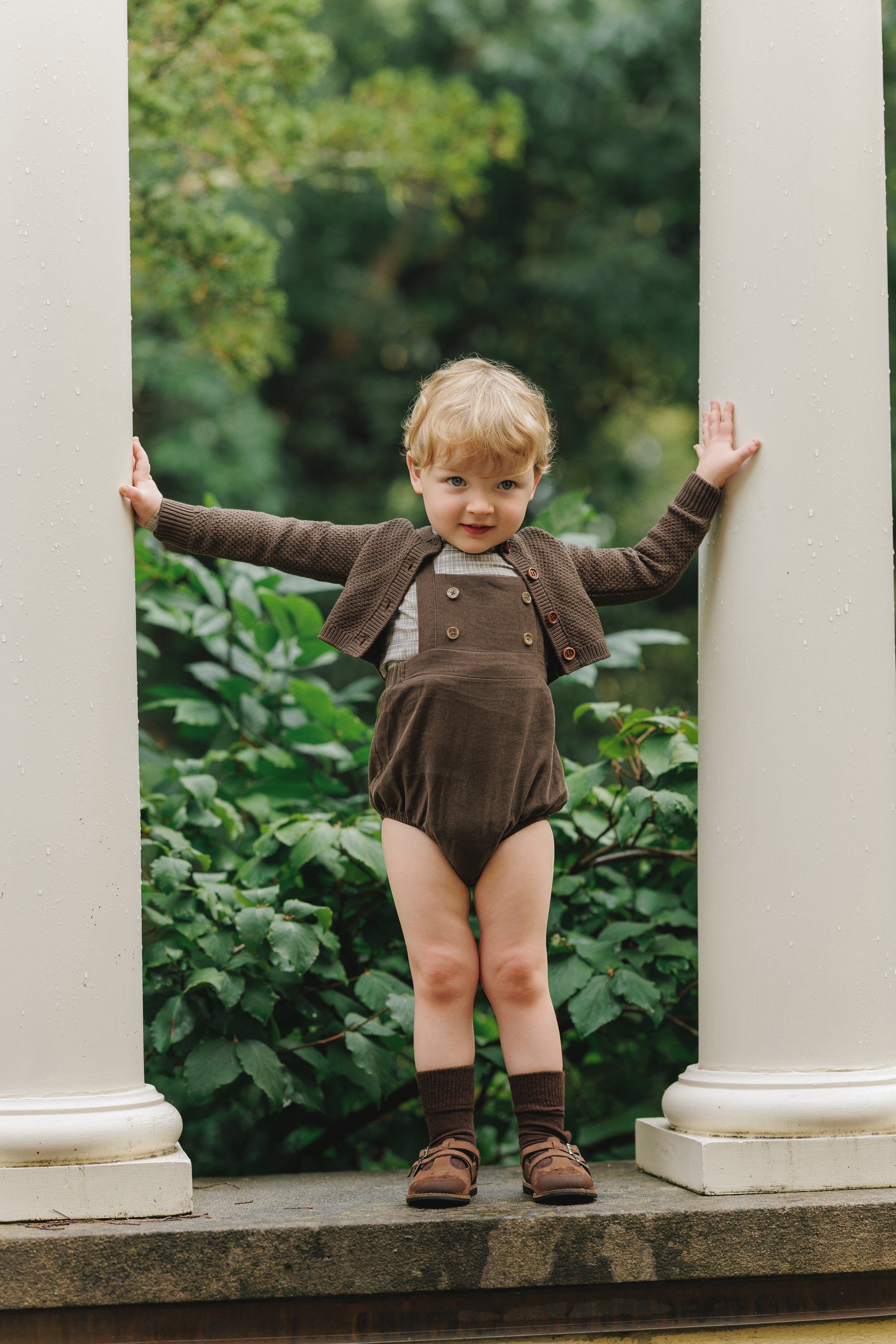 CORDUROY CROSS-STRAP ROMPER