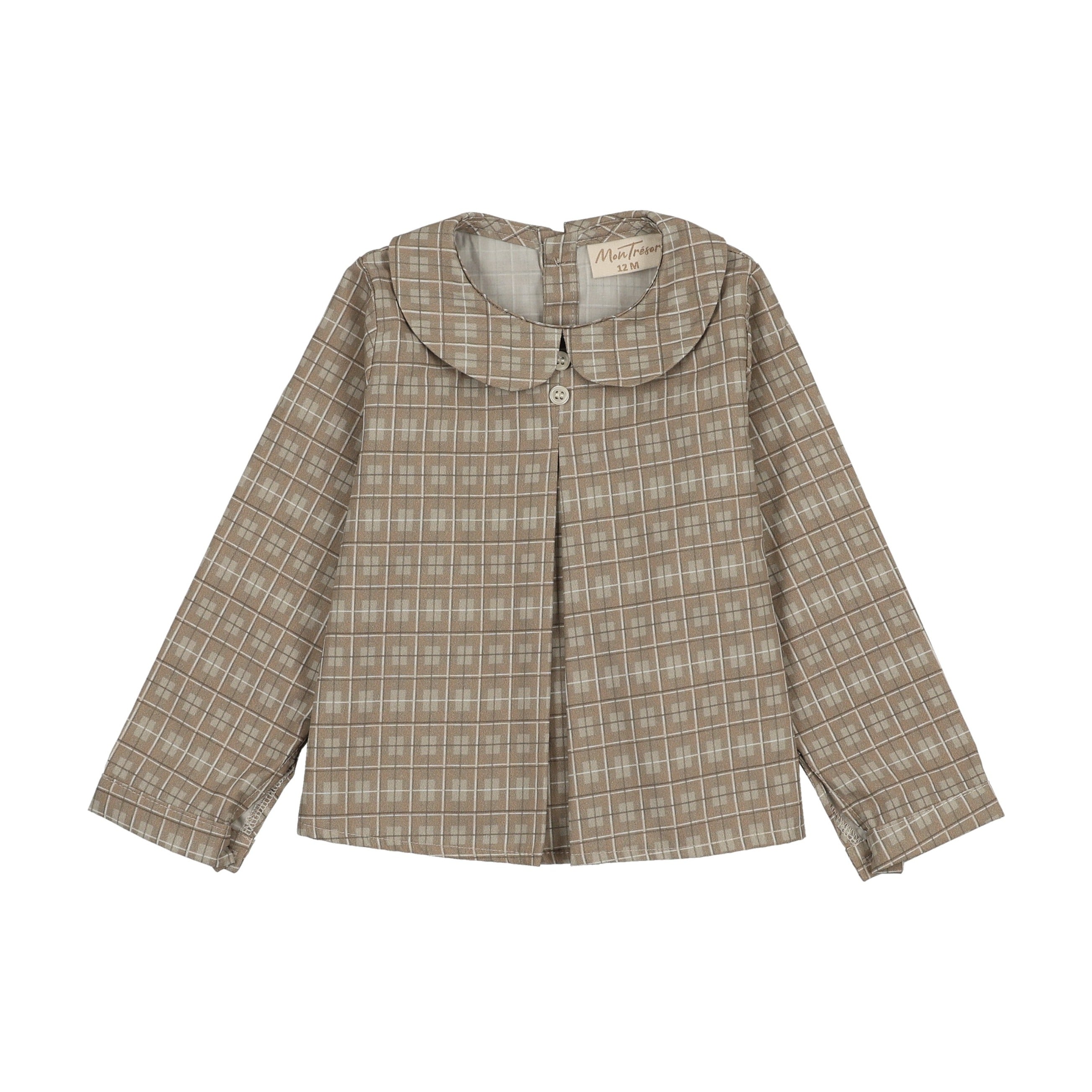 PRINTED PLEAT BLOUSE