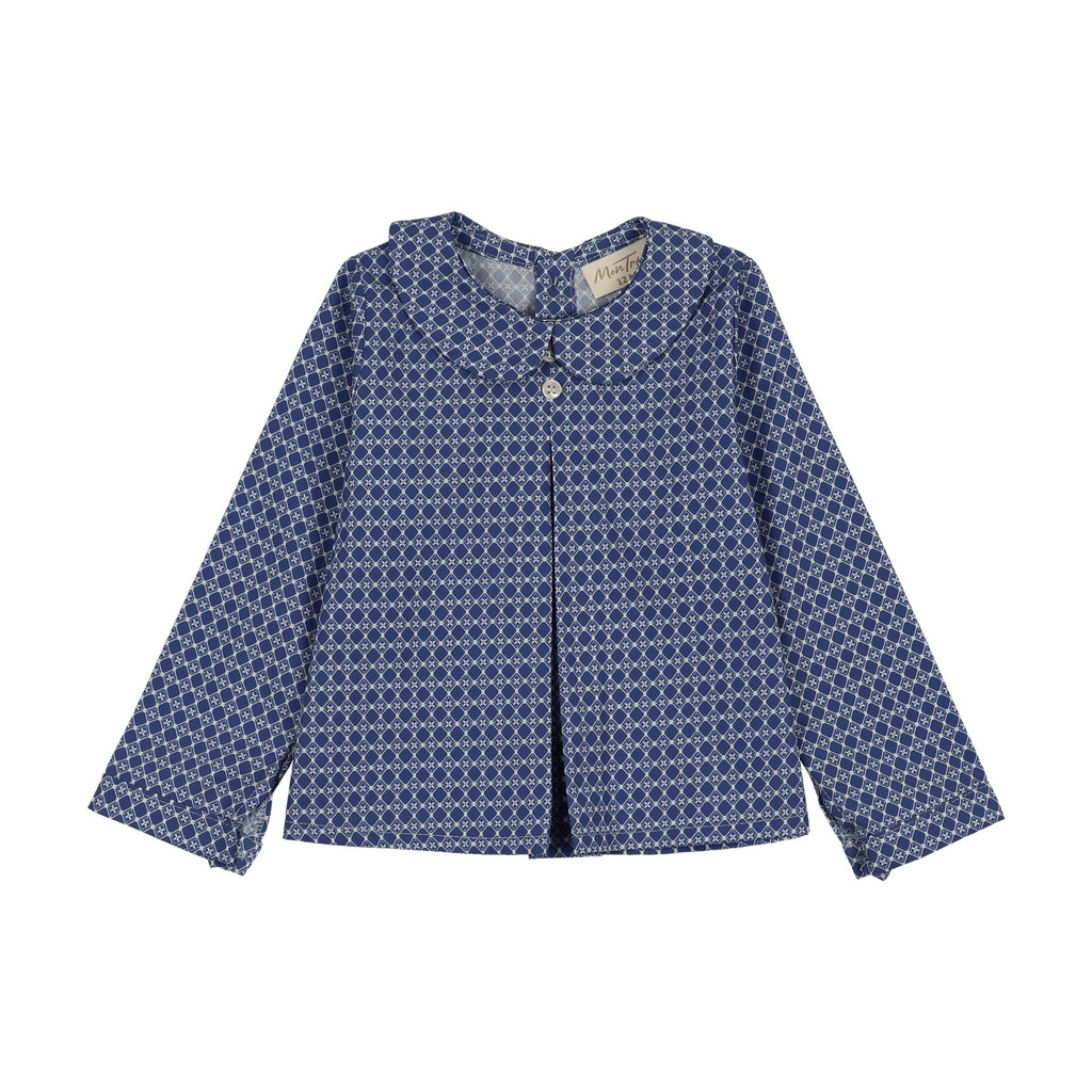 PRINTED PLEAT BLOUSE