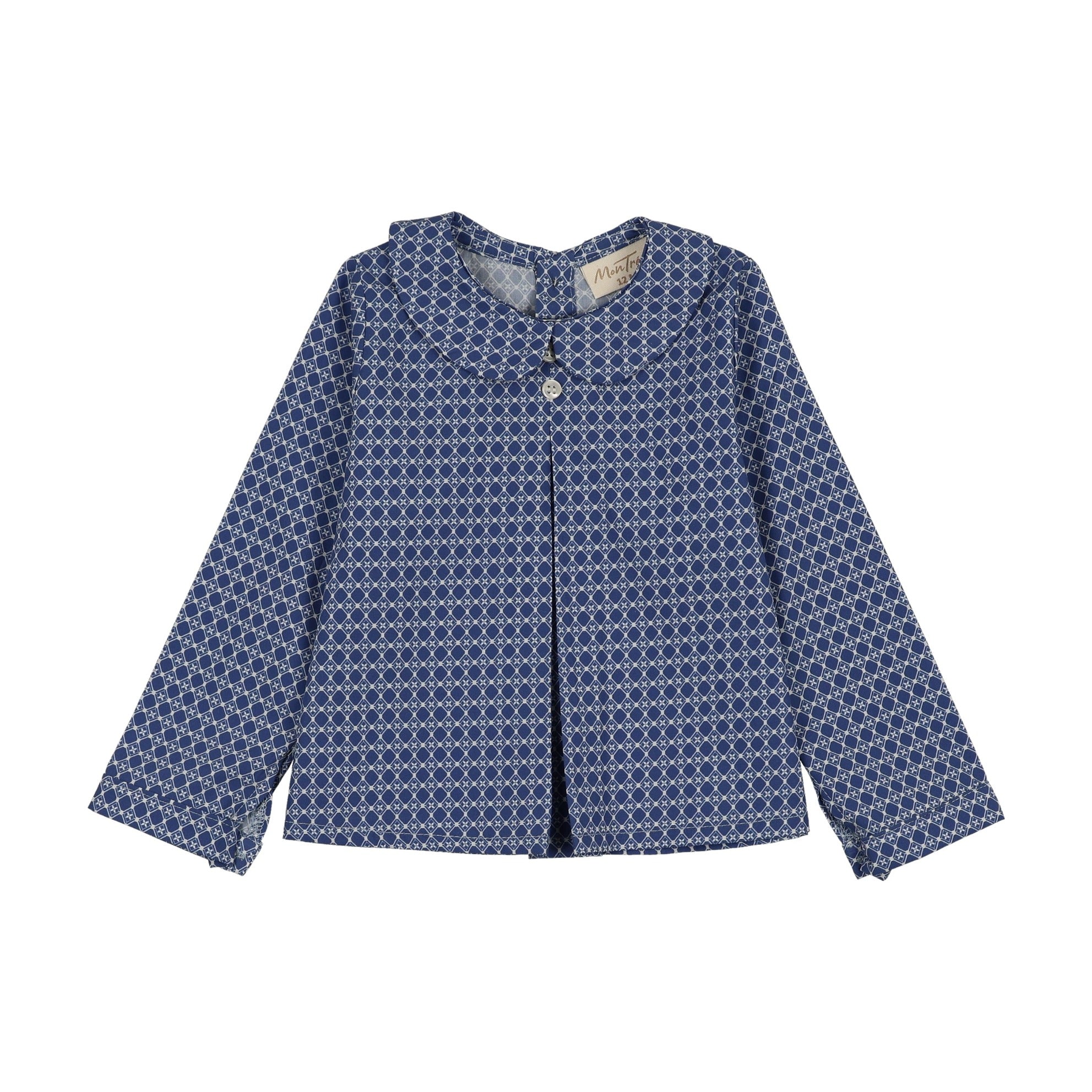 PRINTED PLEAT BLOUSE