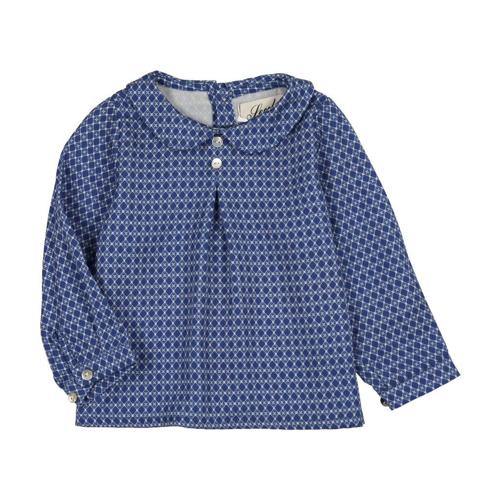 PRINTED PLEAT BLOUSE