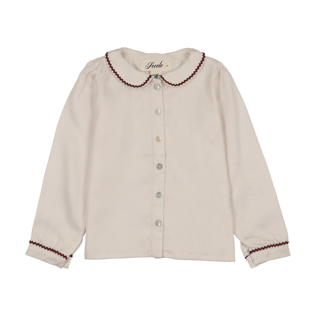 TRIMMED COLLAR BLOUSE