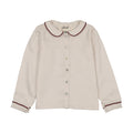 TRIMMED COLLAR BLOUSE