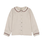 TRIMMED COLLAR BLOUSE
