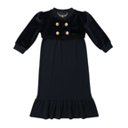 VELOUR OVERLAY MAXI DRESS