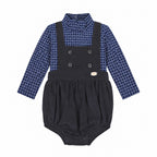 CORDUROY CROSS-STRAP ROMPER